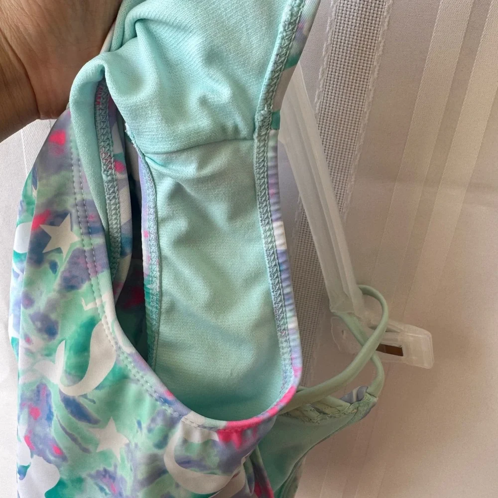 Wonder Nation Walmart Girls Mermaid One Piece Swimsuit Size 10/12 Large